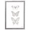 12" x 16" Nursery Butterfly Trio Framed Wall Art, Contemporary Home Décor, Glass Facing and Hanging Hardware Included